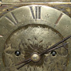 Nicholas Coxeter lantern clock dial detail