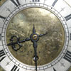 Webster lantern clock dial detail